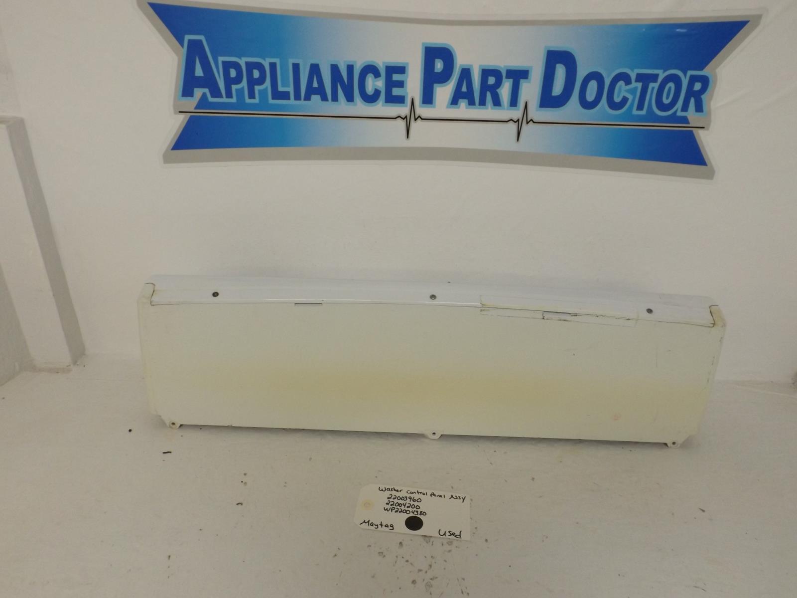 Maytag Washer 22003960 WP22004380 Control Panel Assy Maytag Washer 22003960 WP22004380 Control Panel Assy